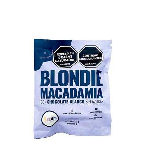 Blondie de macadamia con chocolate blanco