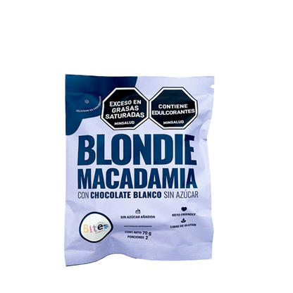 Blondie de macadamia con chocolate blanco