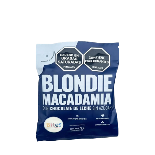 Blondie de macadamia con chocolate de leche